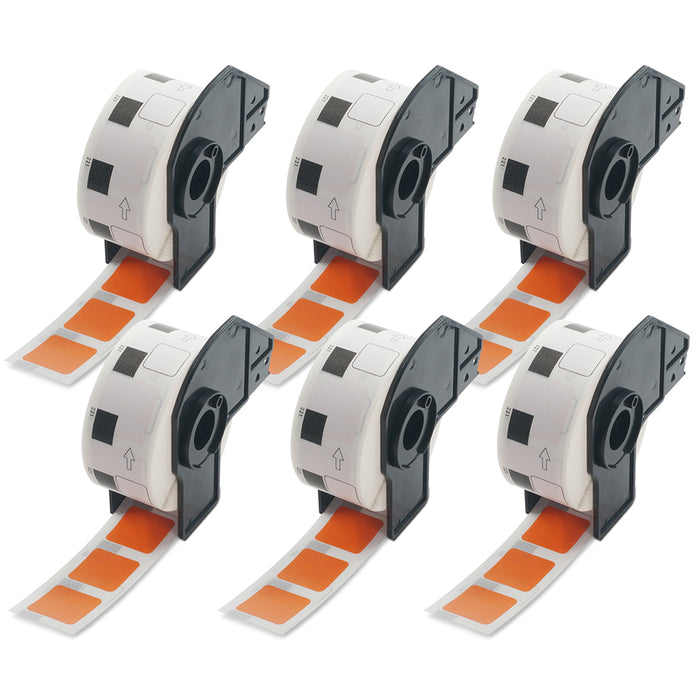 Brother DK-1221 Compatible Color Square Labels 0.9" x 0.9"