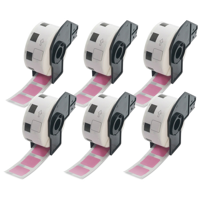 Brother DK-1221 Compatible Color Square Labels 0.9" x 0.9"