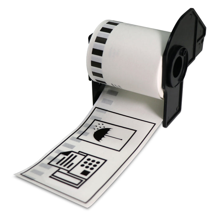 Brother DK-2113 Black on Clear Film Continuous Labels