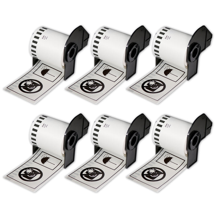 Brother DK-2113 Black on Clear Film Continuous Labels