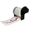 Brother DK-2251 Black/Red on White Continuous Labels 2.4" x 50'
