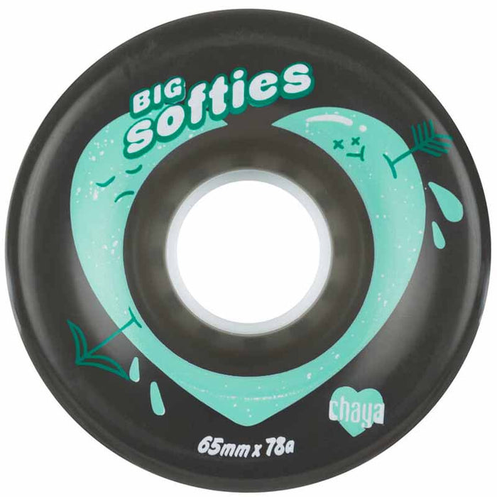 Chaya Big Softie Clear Black 65mm Quad Wheels - Inlinex