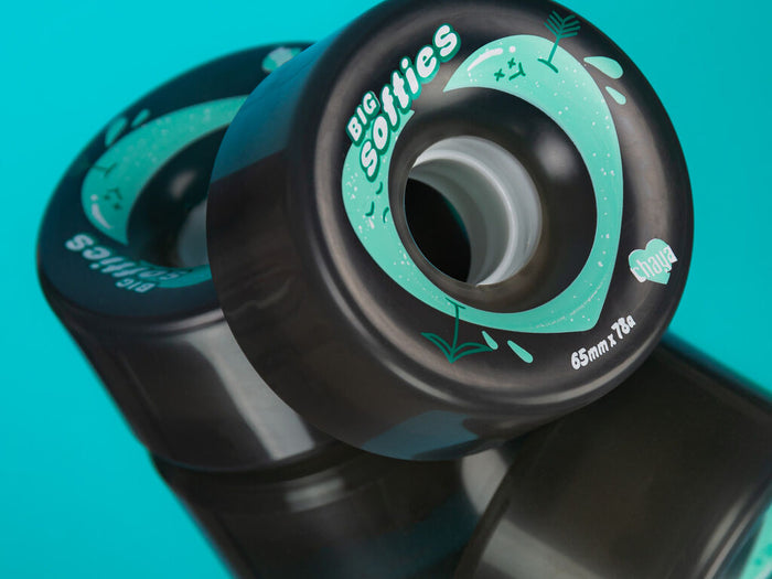 Chaya Big Softie Clear Black 65mm Quad Wheels - Inlinex