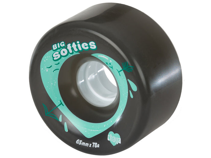 Chaya Big Softie Clear Black 65mm Quad Wheels - Inlinex