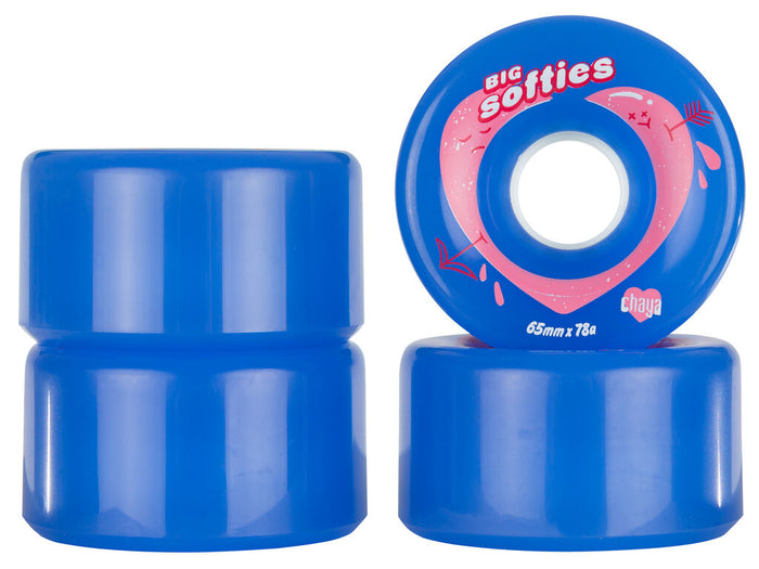 Chaya Big Softie Clear Blue 65mm Quad Wheels - Inlinex