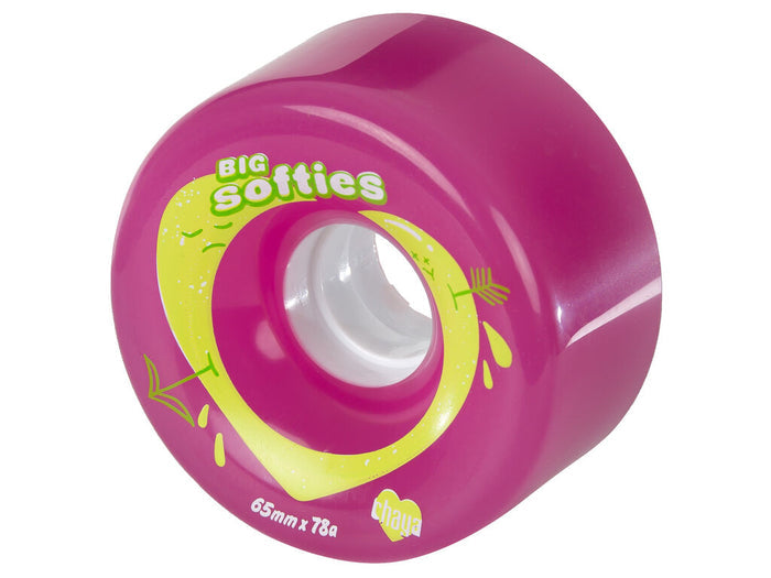 Chaya Big Softie Clear Pink 65mm Quad Wheels - Inlinex
