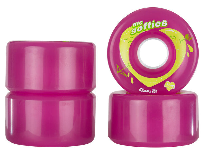 Chaya Big Softie Clear Pink 65mm Quad Wheels - Inlinex