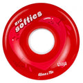 Chaya Big Softie Clear Red 65mm Quad Wheels - Inlinex