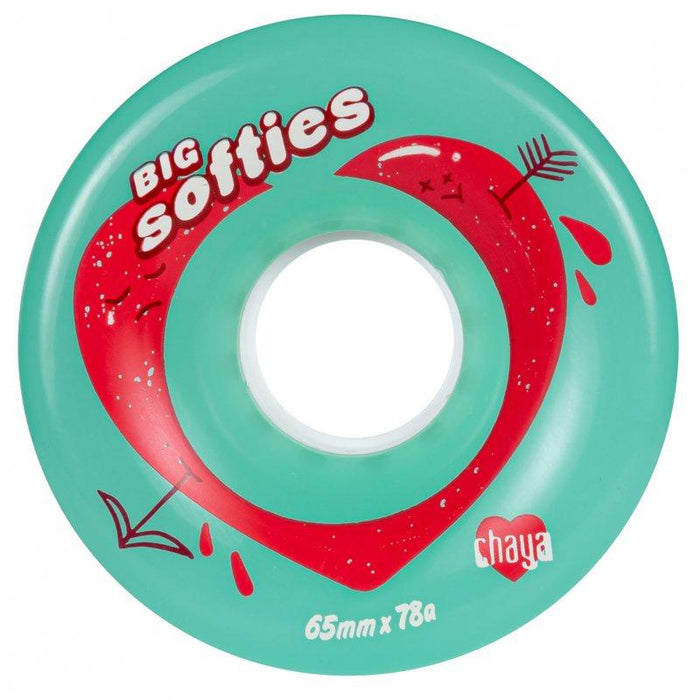 Chaya Big Softie Clear Teal 65mm Quad Wheels - Inlinex
