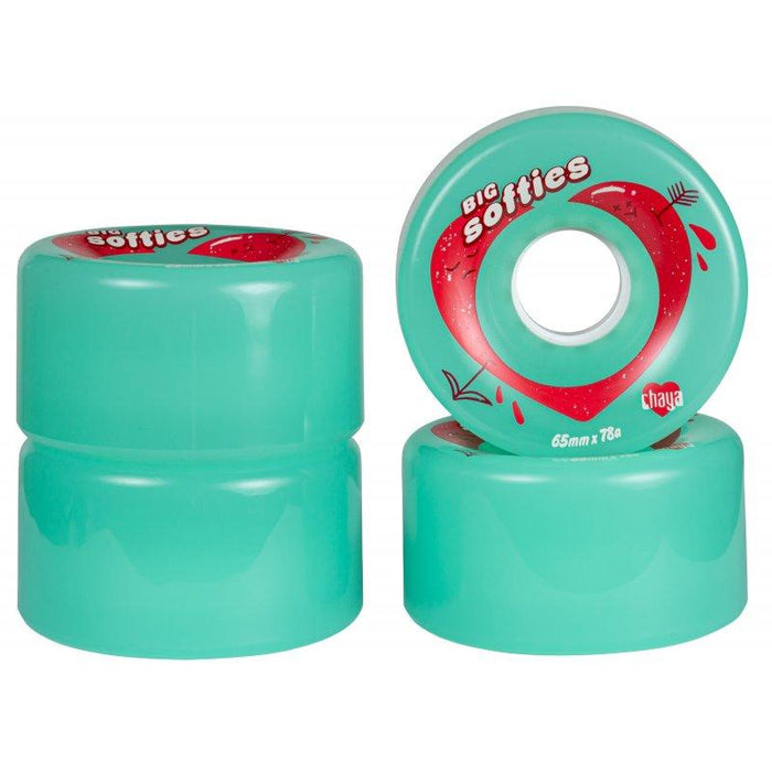 Chaya Big Softie Clear Teal 65mm Quad Wheels - Inlinex