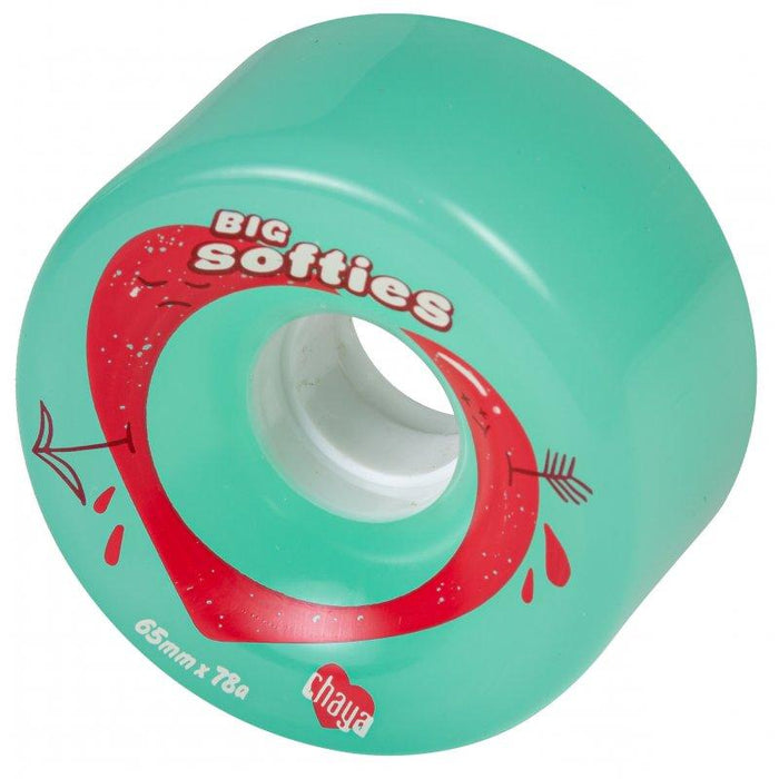 Chaya Big Softie Clear Teal 65mm Quad Wheels - Inlinex