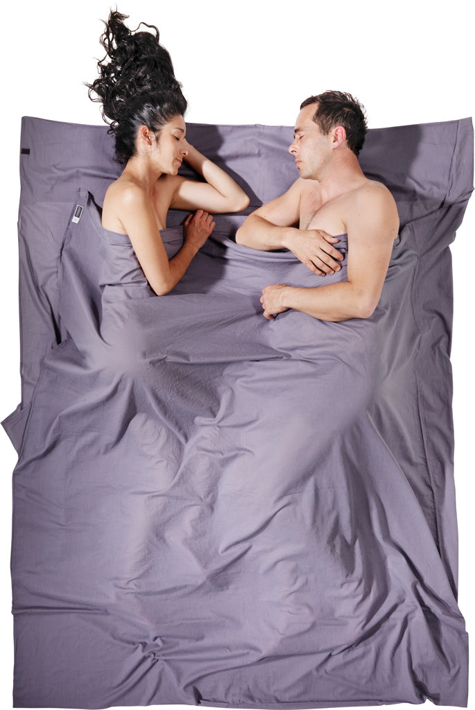 Cocoon Egyptian Cotton Insect Shield Double Travel Sheet - Elephant Grey