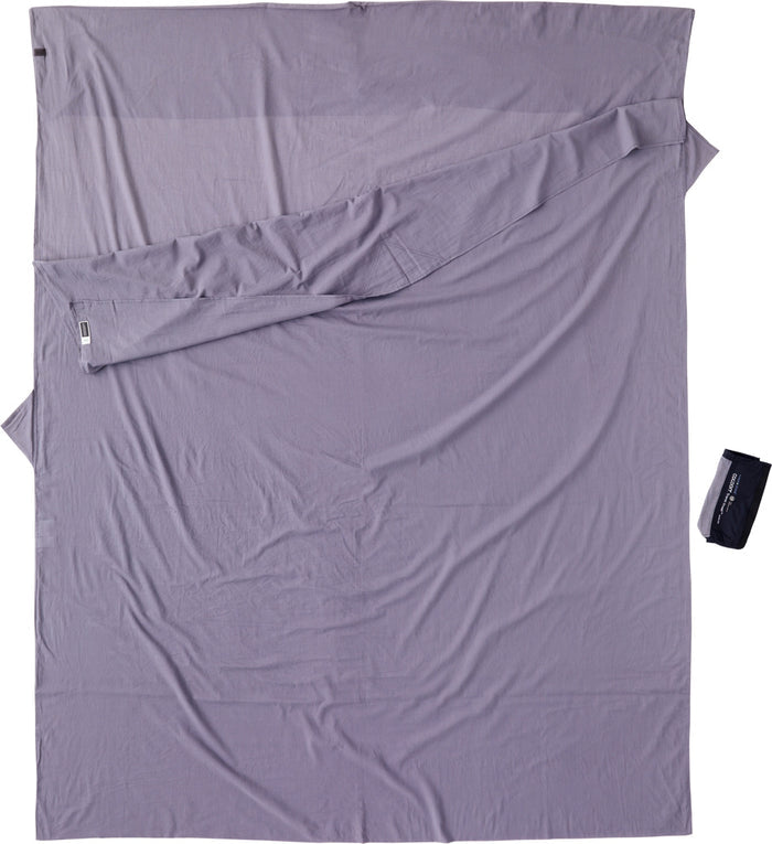 Cocoon Egyptian Cotton Insect Shield Double Travel Sheet - Elephant Grey