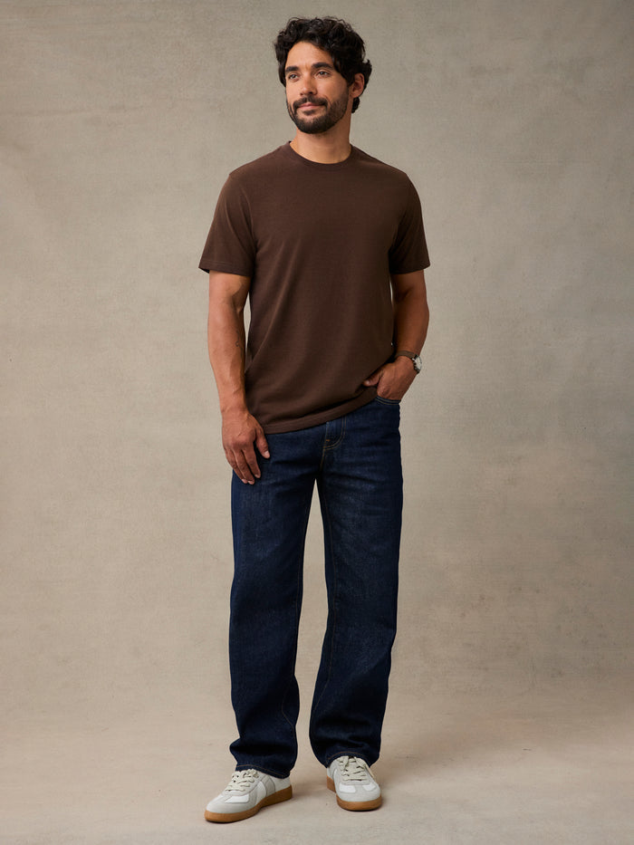 Men's Coffee heavyweight tee for outdoor use | Fresh Clean Threads