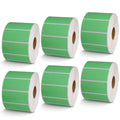 2.25" x 1" Green Direct Thermal Labels