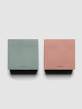 Colorblock Sticky Note Set in Matcha and Dirty Chai, two edge painted square sticky note pads