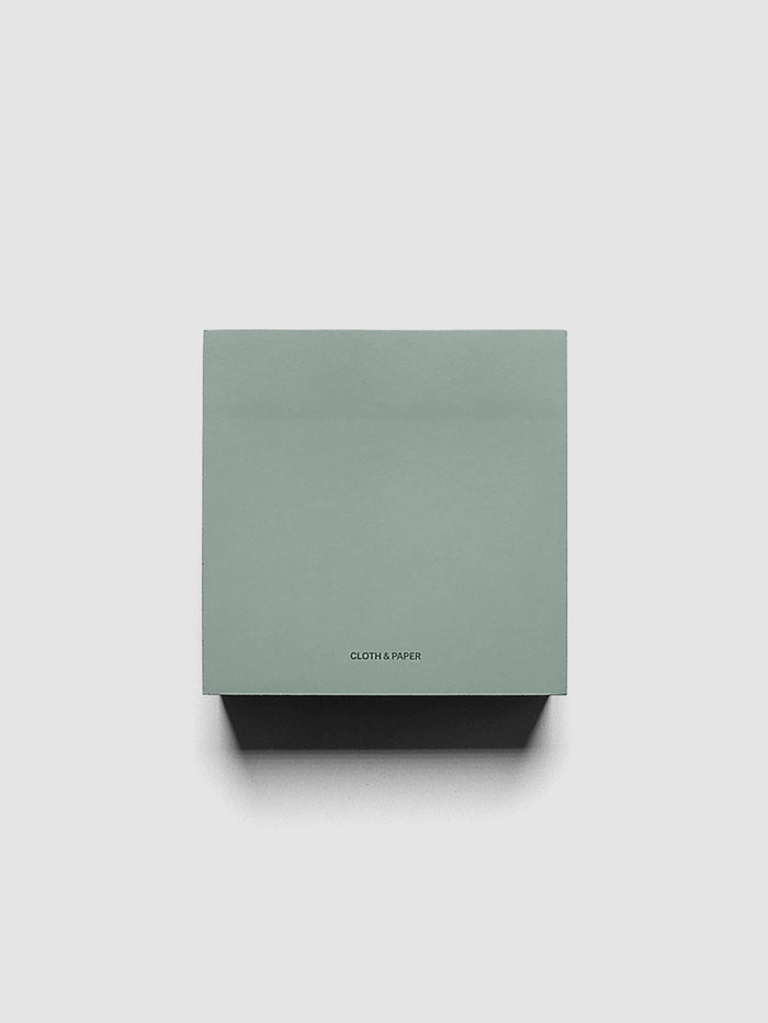 Colorblock Sticky Note Set in Matcha and Dirty Chai, edge painted square sticky note pads