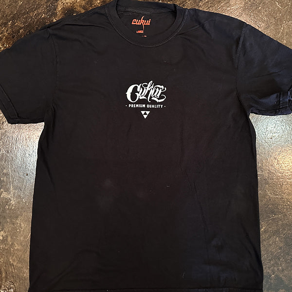Cukui Crest Garment-Dyed Tee - Black