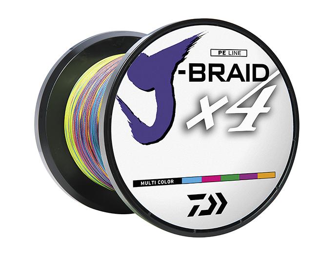 Daiwa J-Braid x4 Braided Line 330 Yards Multi-Color 10 pound