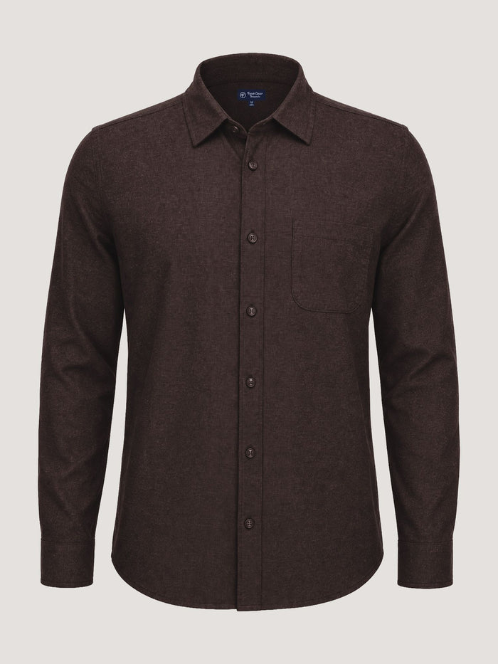 Dark Brown Lightweight Flannel