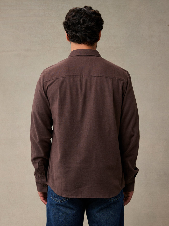 Dark Brown Lightweight Flannel
