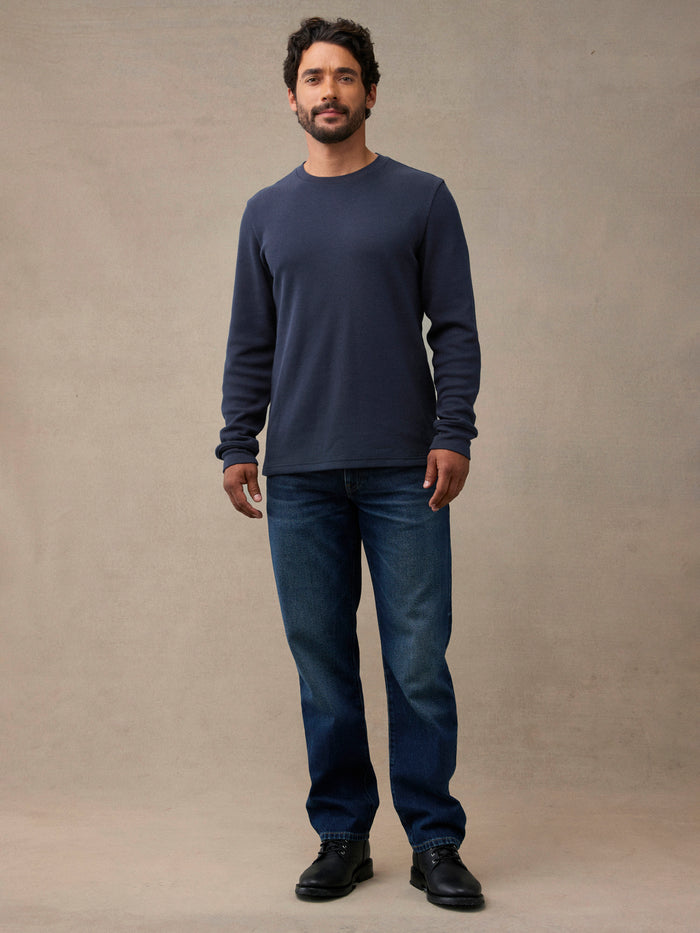 Dark Navy Waffle Thermal