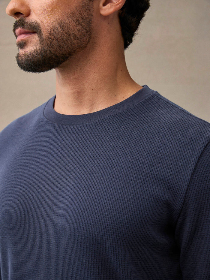 Dark Navy Waffle Thermal