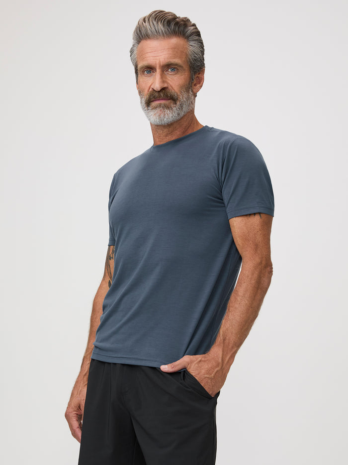 Michael is 6'1" and wears a size M #  Moisture-wicking performance fabric | Men's Activewear Collection