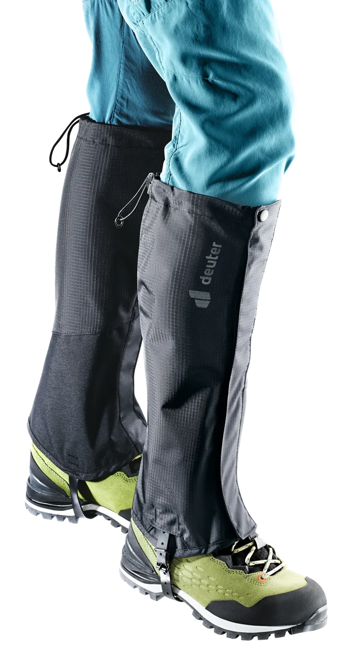 Deuter Lightweight High Leg Walking Gaiters - Long Black