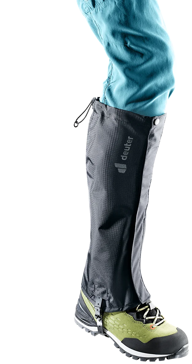 Deuter Lightweight High Leg Walking Gaiters - Long Black