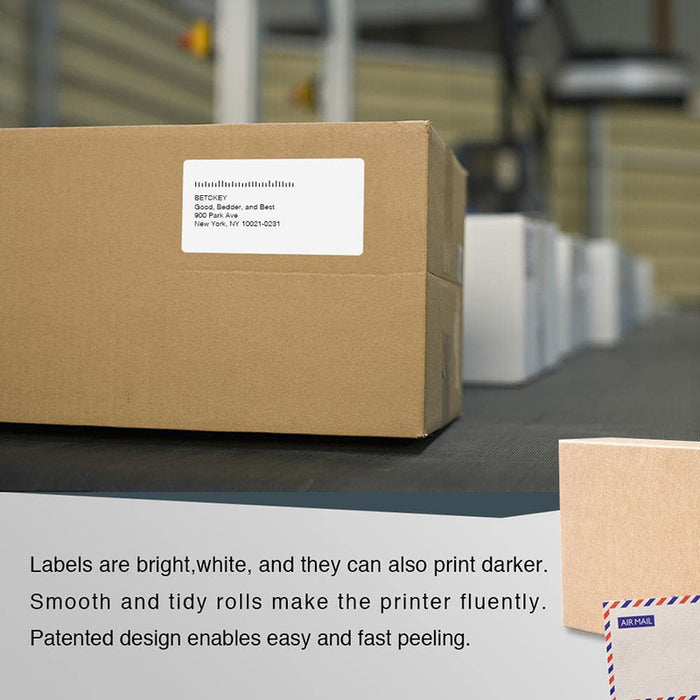 Betckey Dymo 30323 Shipping Labels Name Badge Labels 2-1/8" x 4"