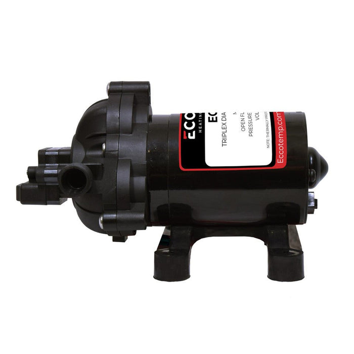 EccoFlo Triplex Diaphragm 12V Water Pump and Strainer