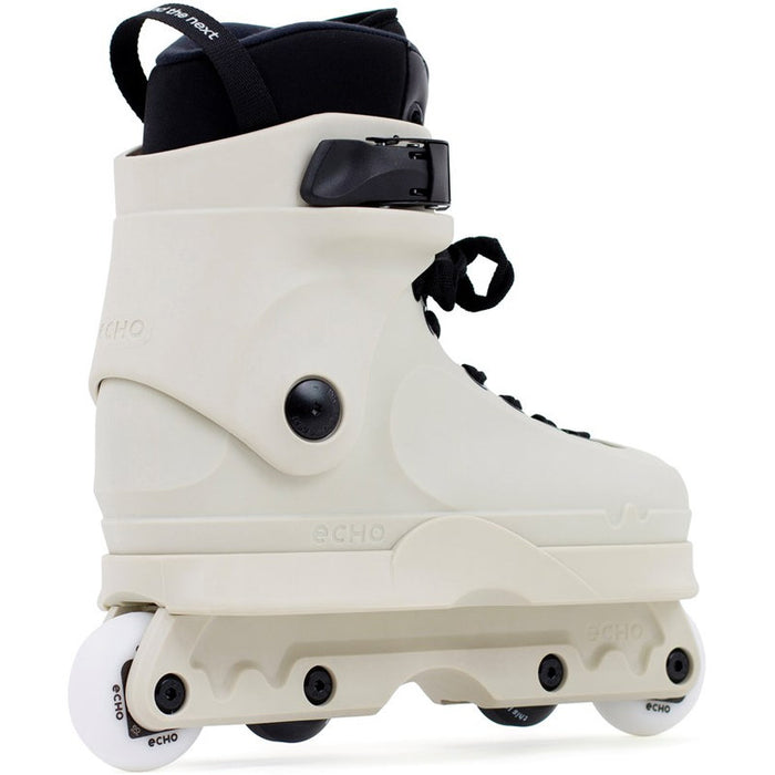 Echo Verve Aggressive Skates Cream angled rear view