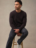 Espresso men's waffle knit thermal. Soft, warm, and easy to layer | Machine washable, no special care needed