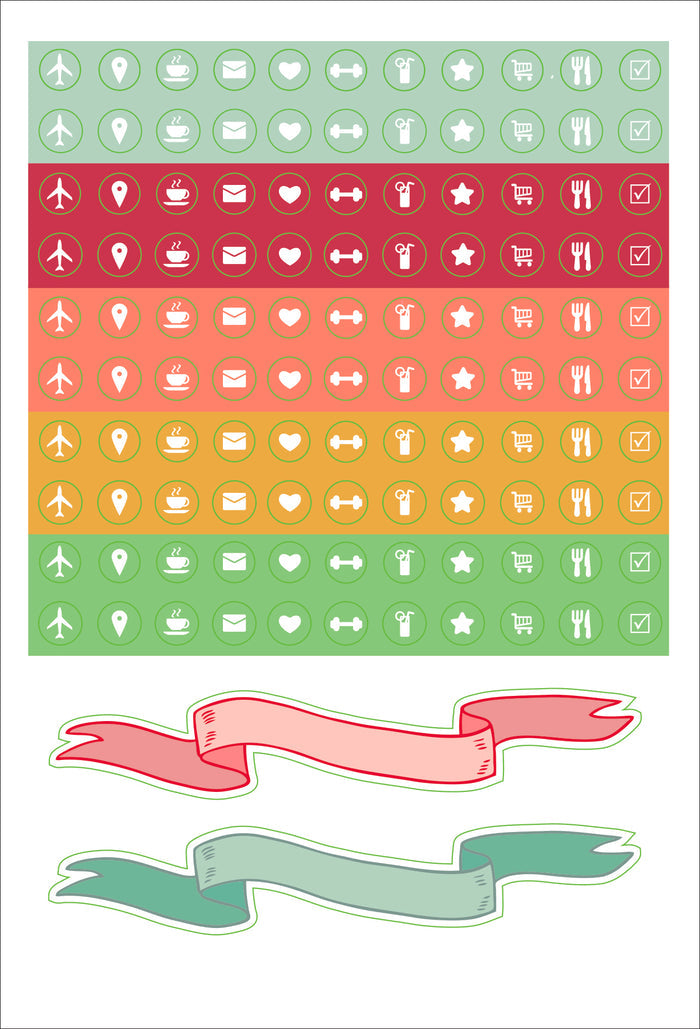 Atlas Stationers - ESSENTIALS DOTTED JOURNAL PLANNER STICKERS - Stickers - Image 3
