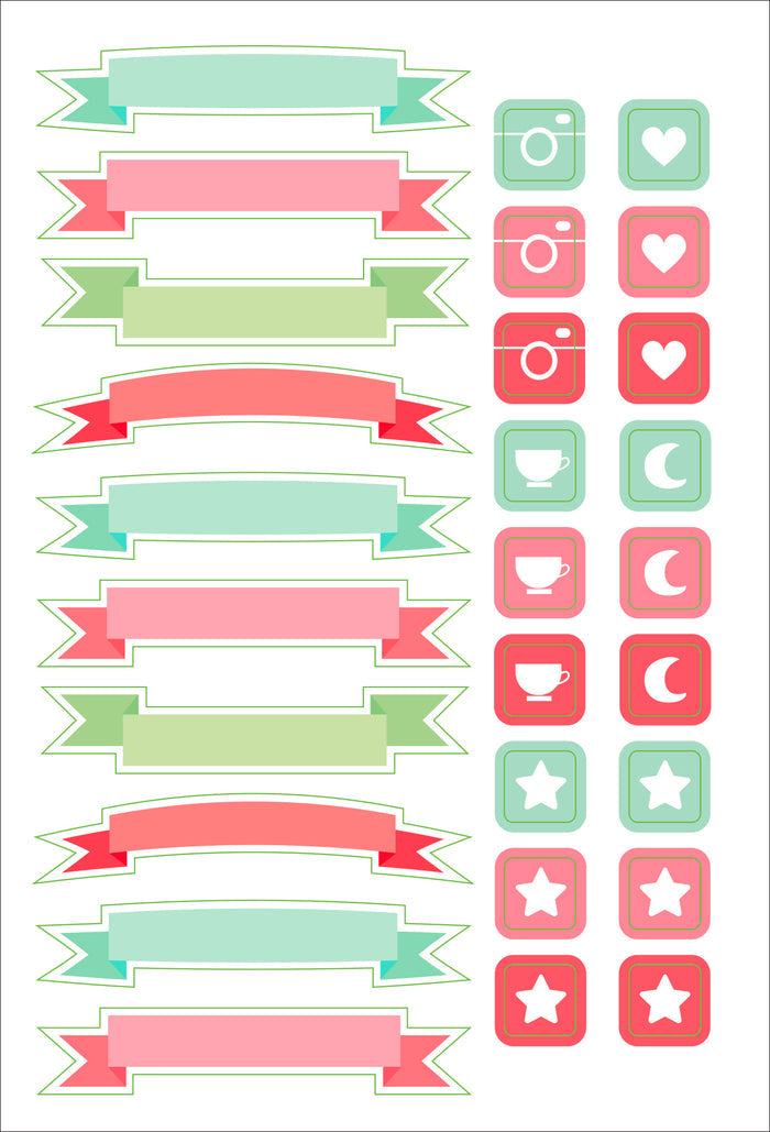 Atlas Stationers - ESSENTIALS DOTTED JOURNAL PLANNER STICKERS - Stickers - Image 5