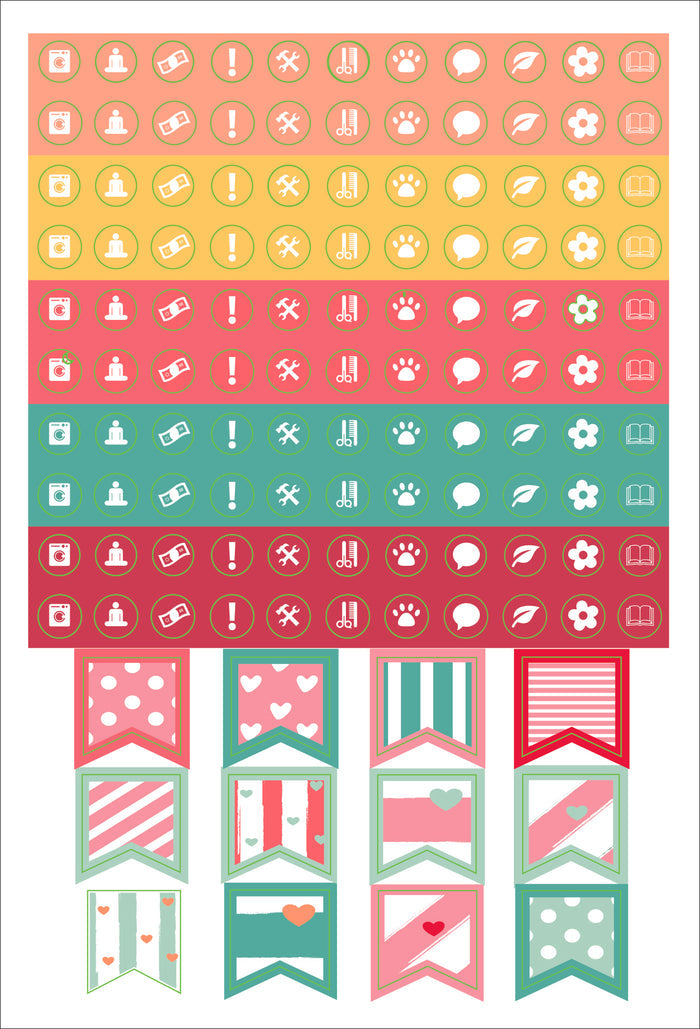 Atlas Stationers - ESSENTIALS DOTTED JOURNAL PLANNER STICKERS - Stickers - Image 8