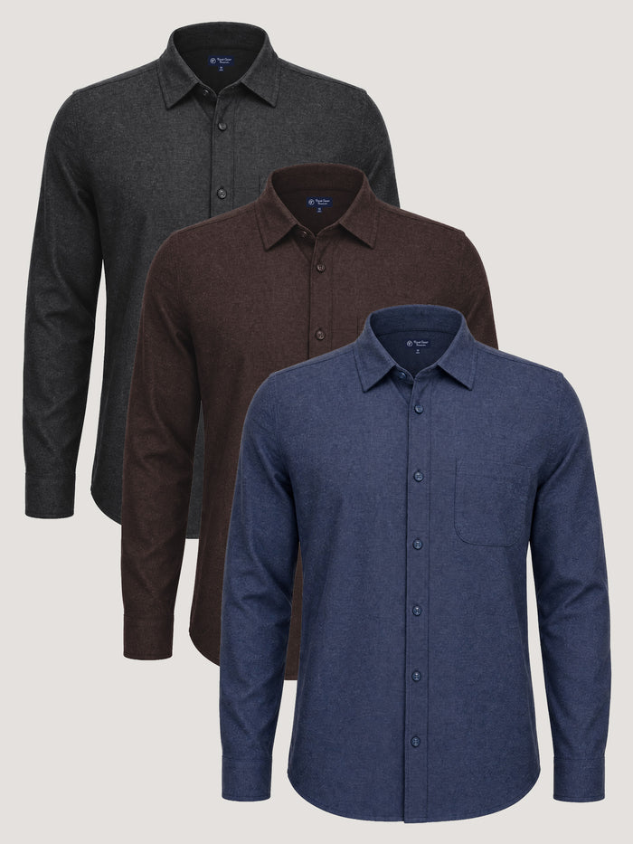 Essentials Lightweight Flannel 3-Pack
