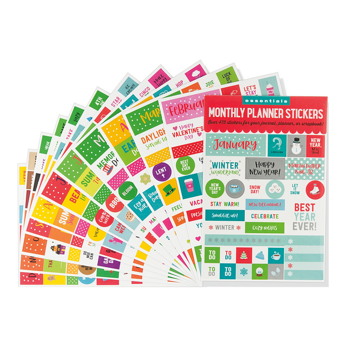 Atlas Stationers - Essentials Monthly Planner Stickers - Stickers