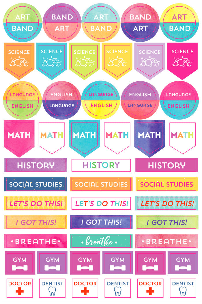 Atlas Stationers - ESSENTIALS STUDENT PLANNER STICKERS - Stickers - Image 6