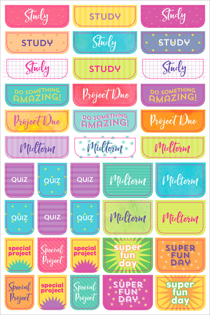 Atlas Stationers - ESSENTIALS STUDENT PLANNER STICKERS - Stickers - Image 8