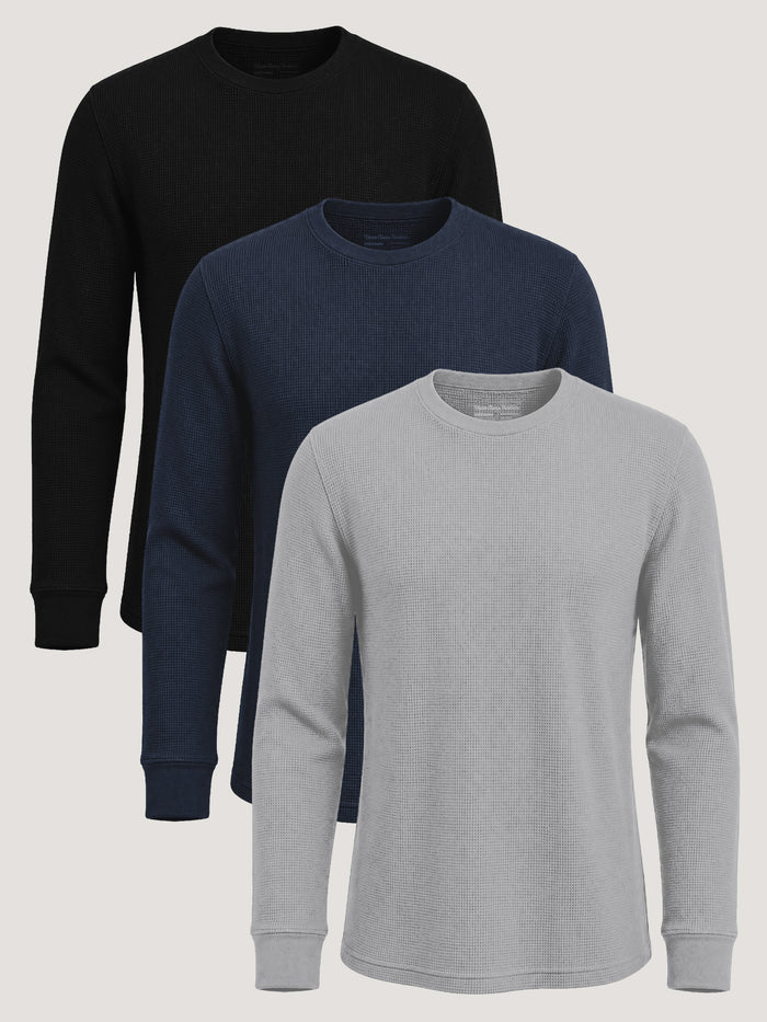 Men's Thermal 3-Pack Waffle Knit Shirts | Best thermal of the season