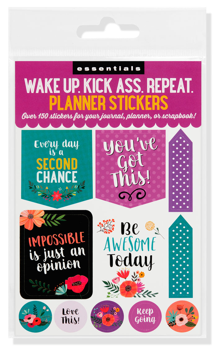 Atlas Stationers - ESSENTIALS WAKE UP, KICK ASS, REPEAT. PLANNER STICKERS - Stickers - Image 6