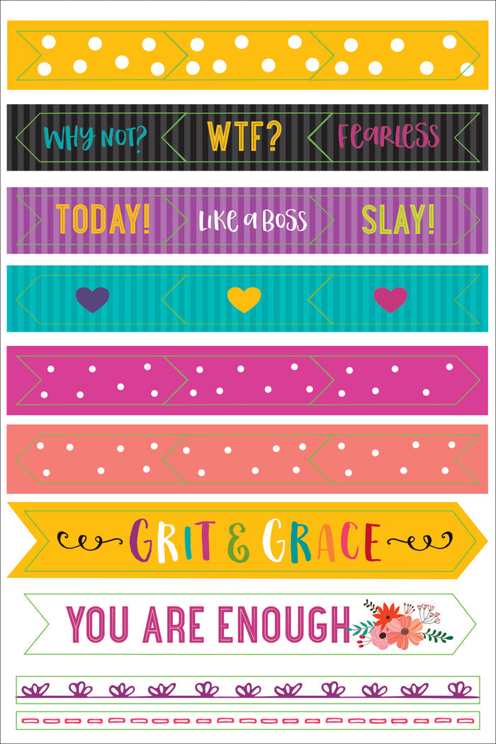 Atlas Stationers - ESSENTIALS WAKE UP, KICK ASS, REPEAT. PLANNER STICKERS - Stickers - Image 7
