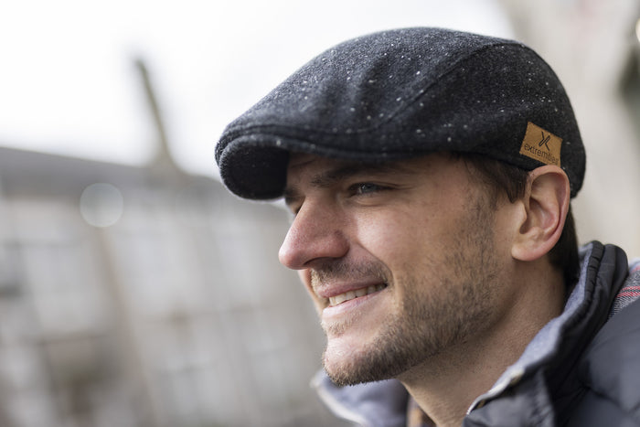 Extremities Furnace Waterproof Wool Blend Flat Cap - Grey Marl