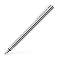 Faber-Castell Neo Slim Fountain Pen - Polished Stainless Steel | Atlas Stationers.