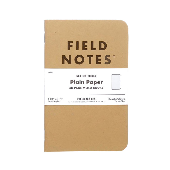 Field Notes Original Plain 3-Pack | Atlas Stationers.