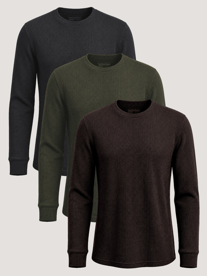Men's Thermal 3-Pack | Fireside Waffle Knit Shirts, made by FCT
