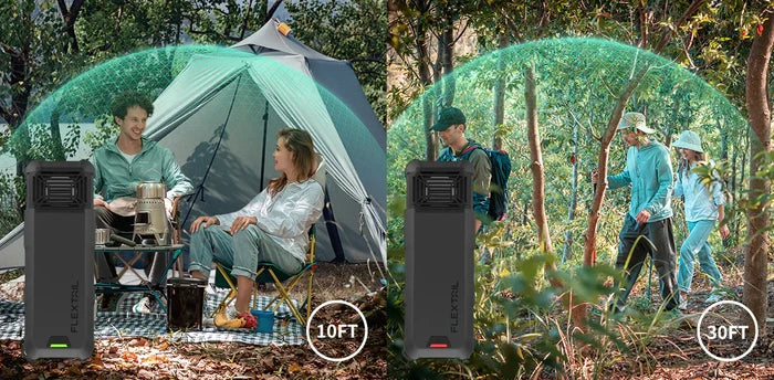 Flextail Max Repeller 2-in-1 Portable Rechargeable Mosquito Repellent - Black Plus 10 mats