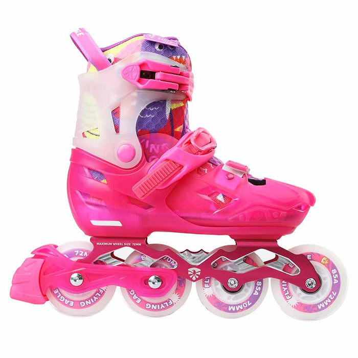 Flying Eagle L8 Lumafly Pink Kids Skates - Inlinex